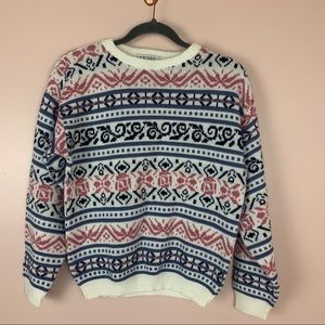 Vintage 80’s Sweater Rose Kawaii Fairy Kei